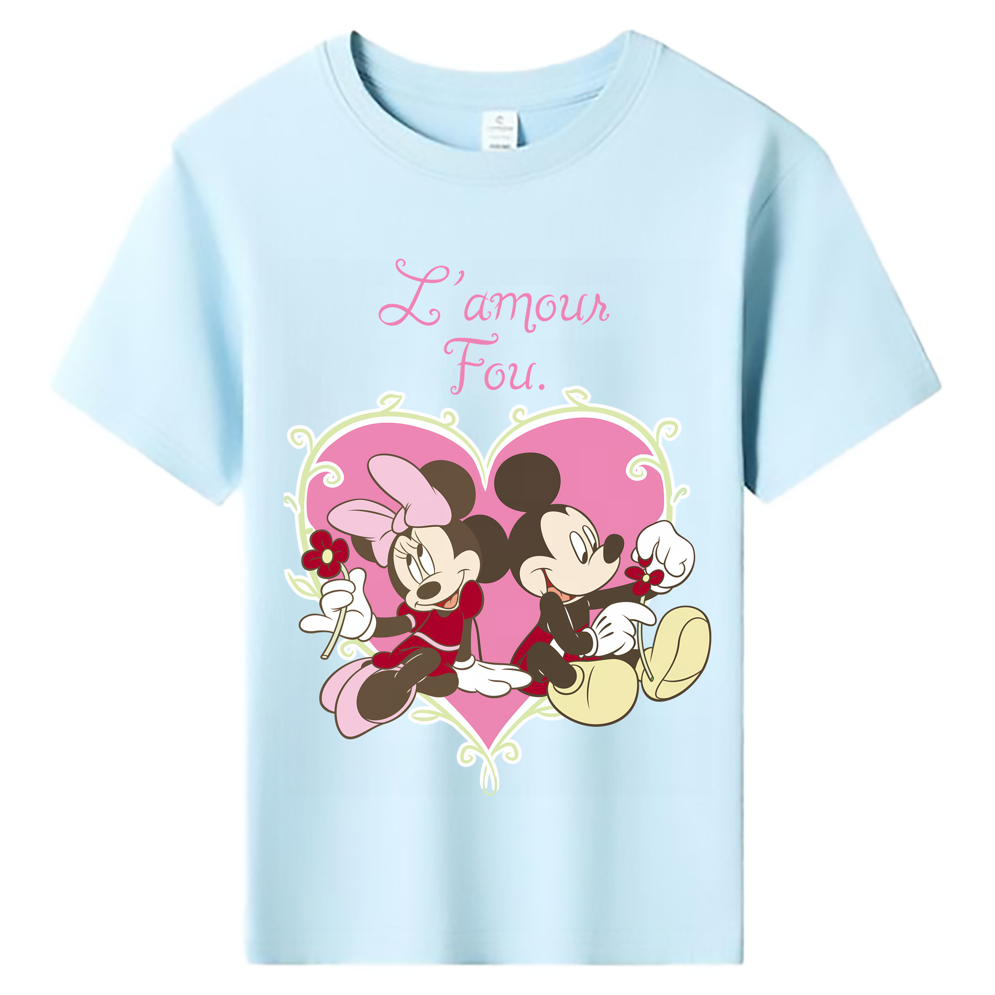 ミッキーマウス Mickey Mouse 綿100％キッズTシャツ（フロントプリント）